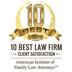 10 Best | 2017 - 2019 3 Years | 10 Best Law Firm | Client Satisfaction | American Institute of Family Law Attorneys